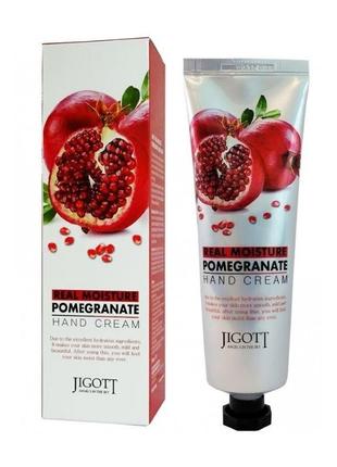 Крем для рук с экстрактом граната jigott real moisture pomegranate hand cream