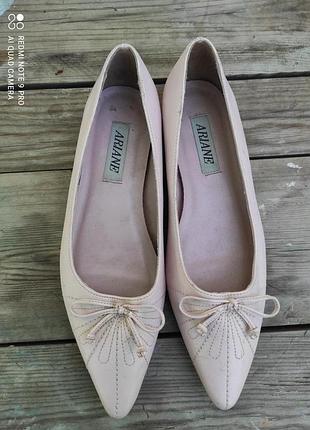 Стильные мюлли, балетки-туфли в нюдовом цвете ariane