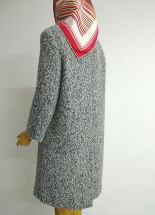 Kemper базовое винтажное демусезонное пальто плащ прямого кроя серый кашка из альпаки и шерсти размер xs s m в стиле cos zara massimo dutti max mara3 фото