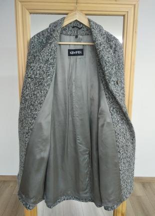 Kemper базовое винтажное демусезонное пальто плащ прямого кроя серый кашка из альпаки и шерсти размер xs s m в стиле cos zara massimo dutti max mara7 фото