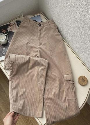 🤎стильные вельветовые штанишки от shein, цвет капучино🤤2 фото