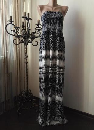 Платье сарафан бандо из вискозного трикотажа5 фото