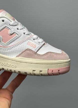 Кроссовки женские new balance 550 «white pink’7 фото