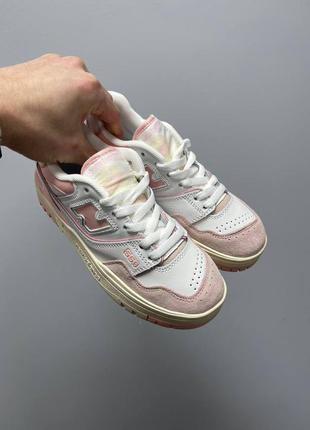 Кроссовки женские new balance 550 «white pink’2 фото