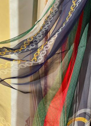 Женские шарфики из натурального шелка gucci. размер : 70х1808 фото