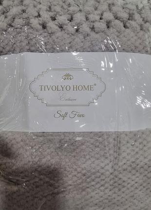 Плед tivolyo home nappa favo soft gri евро 200*220