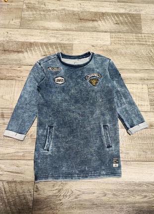 Детское платье туника с карманами платья детская одежда