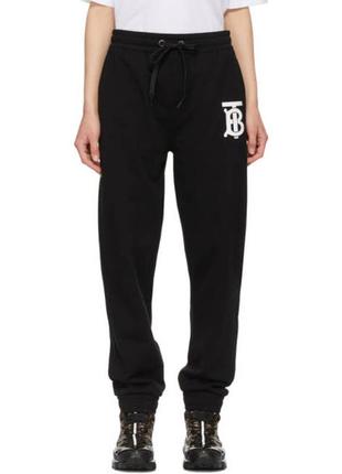 Стильні спортивні жіночі штани джогери чорні burberry london sportswear jogger pants3 фото