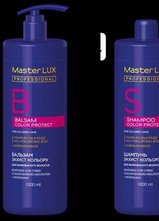 Шампунь master lux professional для фарбованого волосся - захист кольору (color protect) 1000 мл