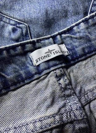 Брендовые мужские джинсы стон айленд/качественные джинсы stone island в синем цвете на каждый день4 фото