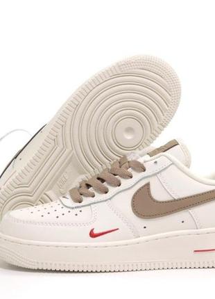 Женские кроссовки nike air force 1 low white beige 37