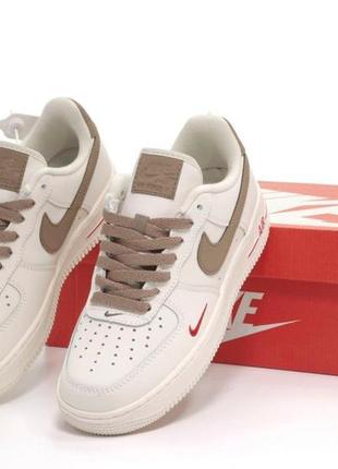 Женские кроссовки nike air force 1 low white beige 36-37-38-396 фото