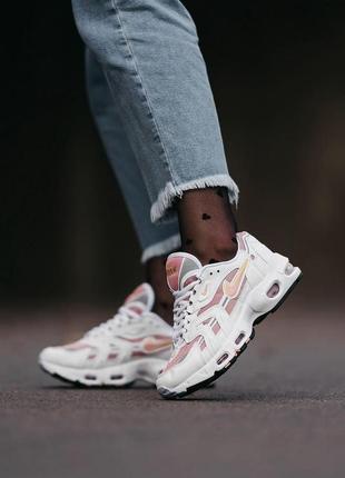 Женские кроссовки nike air max 96 white pink 40