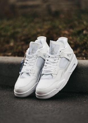 Мужские кроссовки nike air jordan 4 retro white 43-44-45