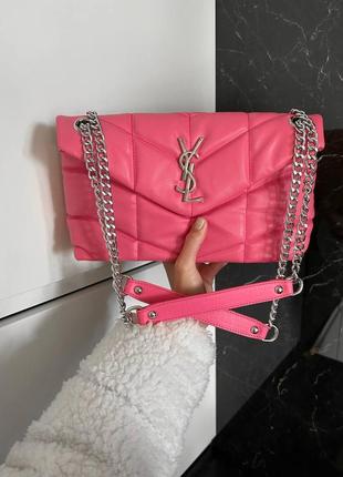 Женская сумка yves saint laurent puff pink1 фото