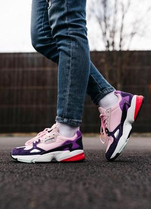 Женские кроссовки adidas falcon pink violet 366 фото