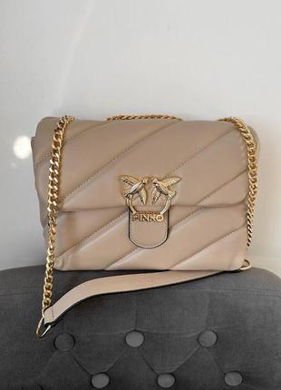 Женская сумка pinko puff beige