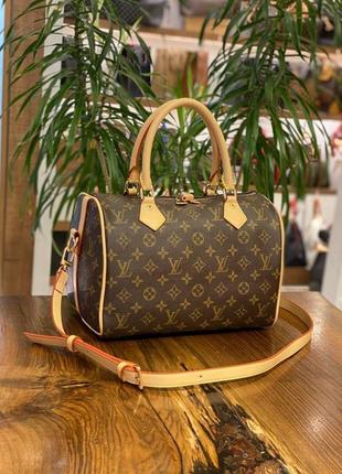 Женская сумка louis vuitton speedy 30 brown beige