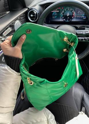 Женская сумка yves saint laurent puff green3 фото