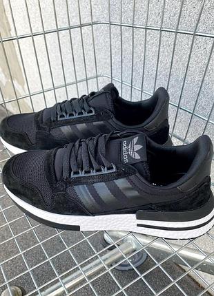 Мужские кроссовки adidas zx 500 black white 42-43-44-45