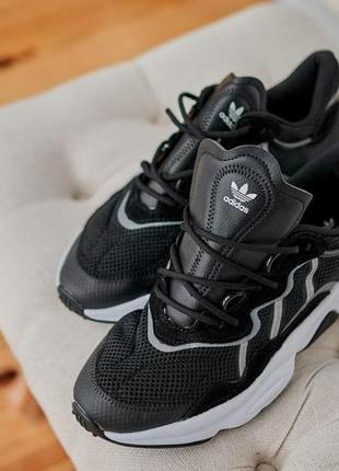 Мужские кроссовки adidas ozweego black white 44