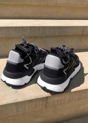 Мужские кроссовки adidas nite jogger black white 41-44-455 фото