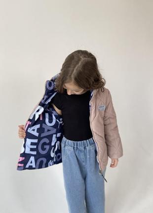 Демисезонная курточка для девочки, двухсторонняя2 фото