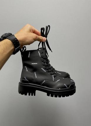 Ботинки в стиле balenciaga boots black premium женские