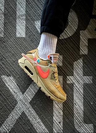 Кроссовки off white nike air max 90 "desert ore"