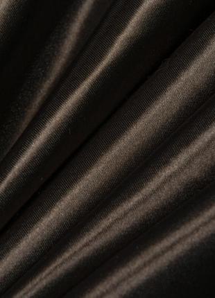 Ткань атлас плотный для платьев костюмов обуви банкетных фуршетных юбок декора темно-коричневая