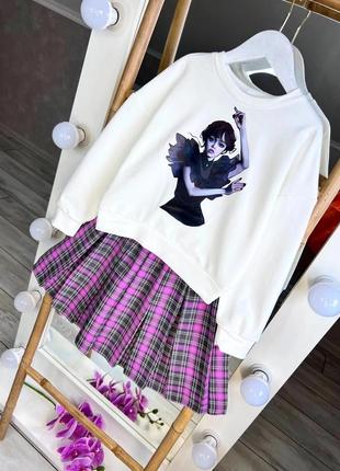 Юбка+реглан, костюм для девочки