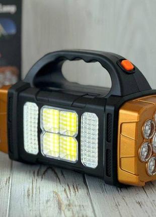 Фонарь hurry bolt - hb-2678, 25w с функцией повербанк на солнечной батарее, оранжевый