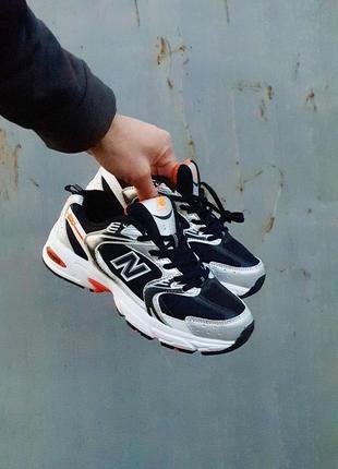Кроссовки new balance 530 •black silver orange•