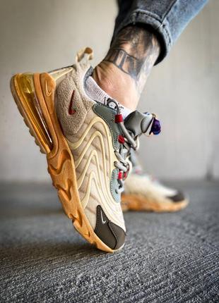 Кроссовки nike travis scott x air max 270 react eng 'cactus trails'8 фото