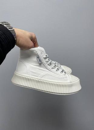 Кросівки снікерси в стилі chanel sneakers platform ‘white’ жіночі