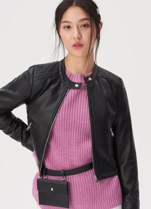 Куртка жіноча демісезонна екошкіра нова sinsay польща, розмір m, l, xl1 фото