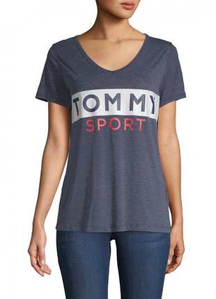 Темно-синя футболка tommy hilfiger sport
