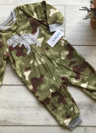 Флісовий чоловічок комбінезон ромпер картерс  carters для хлопчика 12м, 18м,, 76см, 80см,