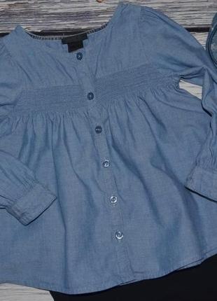 12 - 18 месяцев 86 см h&m рубашка блузка для модниц обалденно модная и эффектная под джинс5 фото