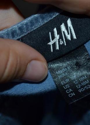 12 - 18 месяцев 86 см h&m рубашка блузка для модниц обалденно модная и эффектная под джинс6 фото