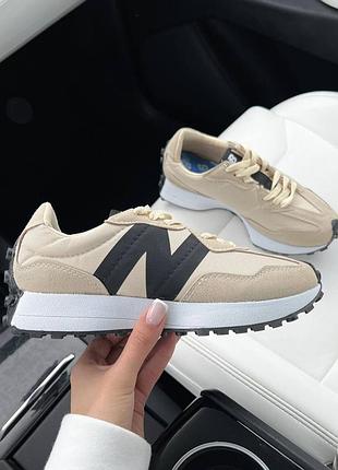 Кроссовки женские new balance 327 beige black new