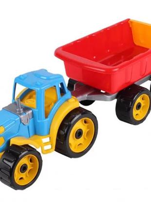 Трактор игрушечный с прицепом технок 3442txk (разноцветный)