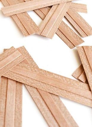 Деревянный фитиль для соевых свечей, двойной, wooden wick makesy 9.5 мм х 12.7 см; діаметр свічки 3,5 - 5  см