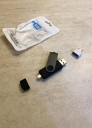 Флешка 64 гб usb + type-c + micro-usb1 фото