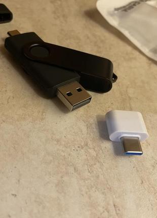 Флешка 64 гб usb + type-c + micro-usb4 фото