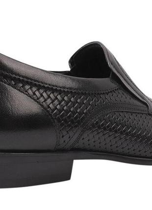 Туфли мужские из натуральной кожи, на низком ходу, цвет черный, basconi, 434 фото