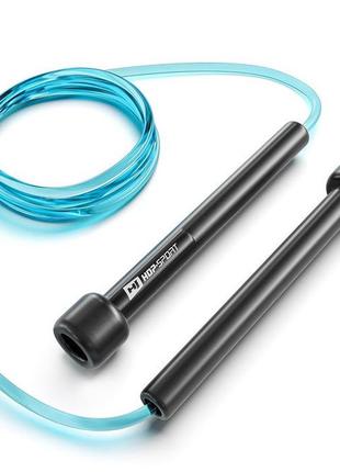 Скакалка hop-sport crossfit new з пластиковыми ручками hs-p025jr синяя
