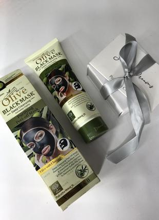 Маска для обличчя wokali olive black mask deep cleansing🌿