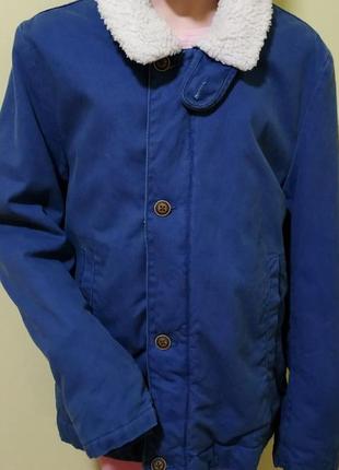 Утепленная джинсовая куртка h&m 160р.