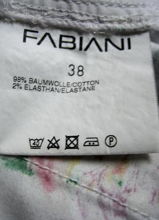 Хлопковая стрейчевая юбка в цветочный принт fabiani италия5 фото